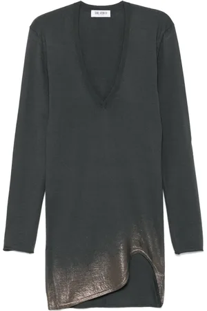 The Attico Lurex-detail mini dress
