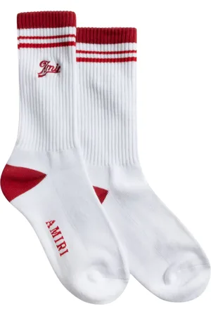AMIRI Intarsia-knit logo socks