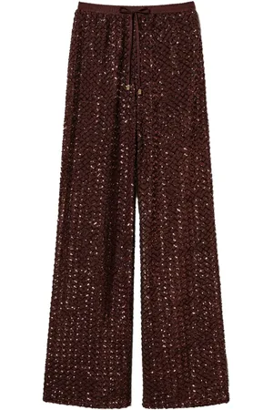 Twin-Set Sequinned wide-leg trousers