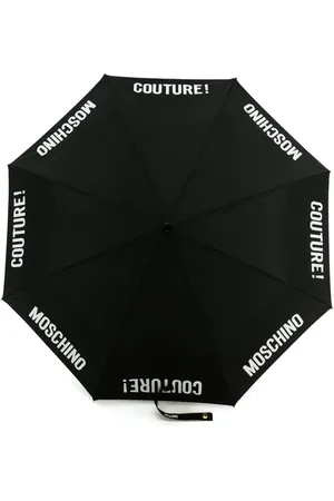 Moschino Logo lettering-print foldable umbrella