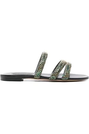 Casadei Crystal-straps slides