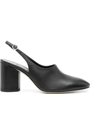Aeyde 75mm leather slingback pumps