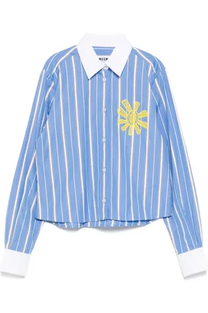 Msgm Embroidered logo shirt