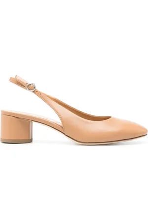 Aeyde 50mm leather slingback pumps