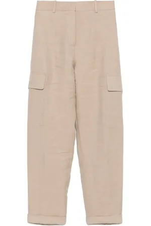 ELEVENTY Linen cargo trousers