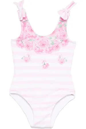 MONNALISA Rose-print swimsuit