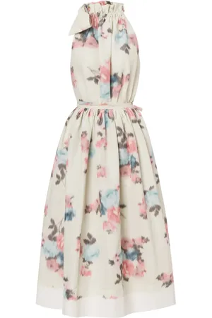 Serafini Floral-print halterneck dress