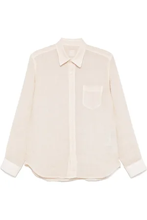 120% Lino Slub-textured shirt