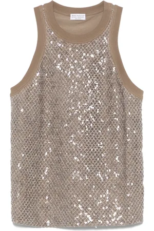 Brunello Cucinelli Sequinned tank top