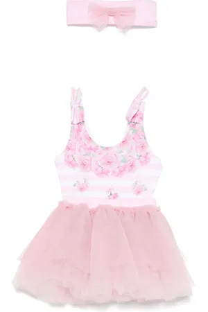 MONNALISA Rose-print swimsuit set