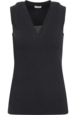 Brunello Cucinelli Monili-embellished knit vest