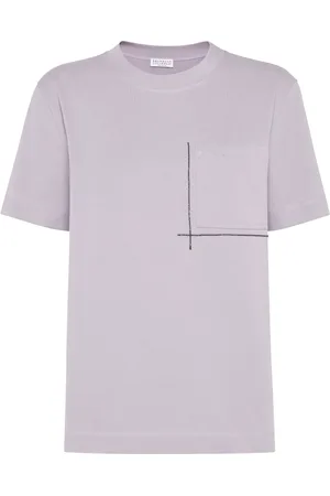 Brunello Cucinelli Monili-embellished cotton T-shirt