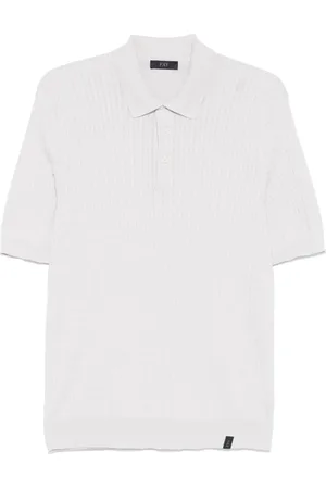 FAY Cable-knit polo shirt