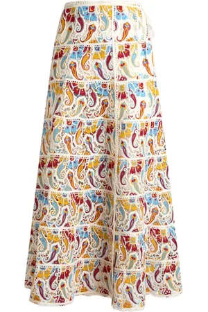 Etro Paisley-macram?? midi skirt