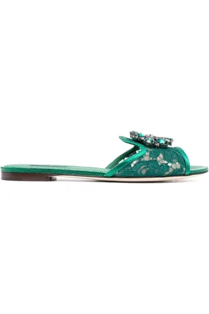 Dolce & Gabbana Rainbow Lace brooch-detail sandals