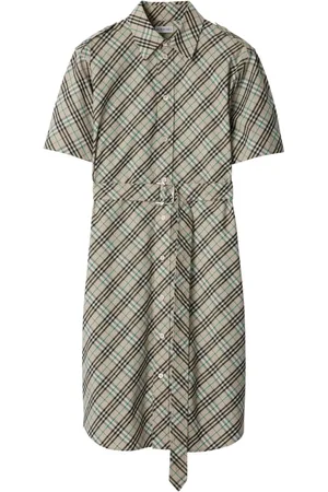 Burberry Check cotton shirt mini dress