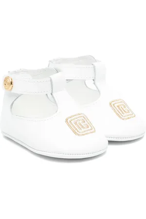 Balmain Logo-embroidered ballet flats