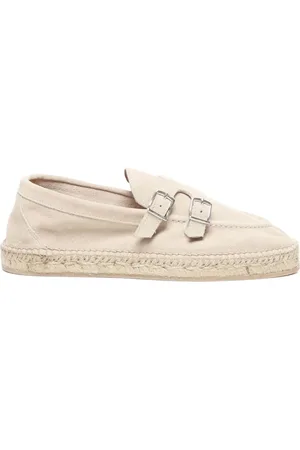 ELEVENTY Buckle-strap suede espadrilles