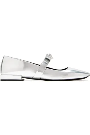 VERSACE Gianni Ribbon ballet flats