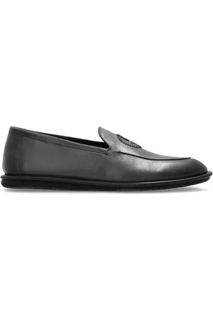 Giorgio Armani Logo-detail leather loafers