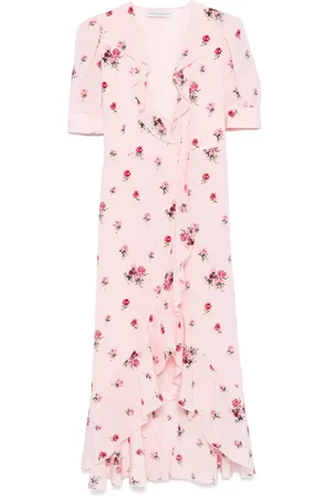 Alessandra Rich Floral midi dress