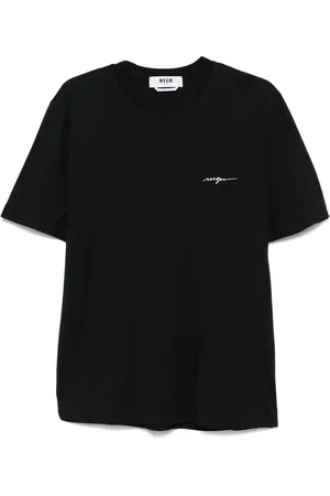 Msgm Logo-embroidered T-shirt