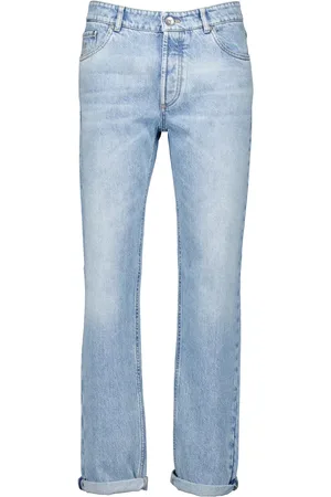 Brunello Cucinelli Logo-stitched tapered jeans