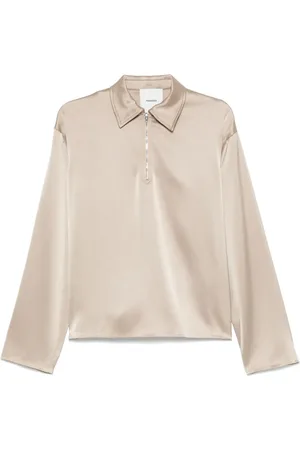 Nanushka Satin polo top