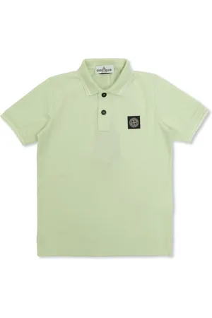 Stone Island Compass-patch cotton polo shirt