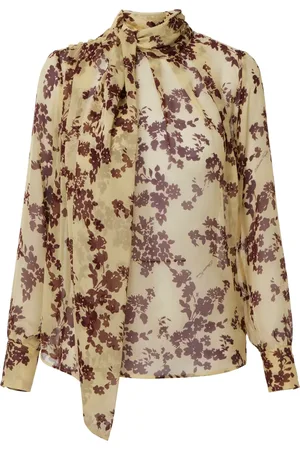 Elisabetta Franchi Floral-print silk blouse