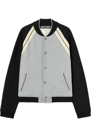 Palm Angels Logo-print cotton varsity jacket