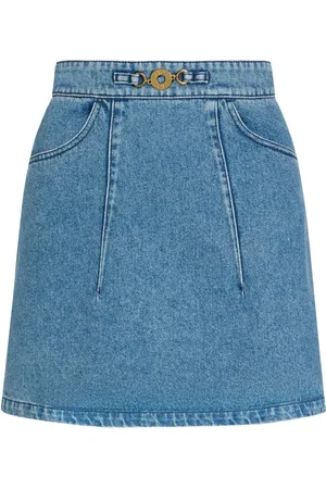 Patou A-line denim mini skirt
