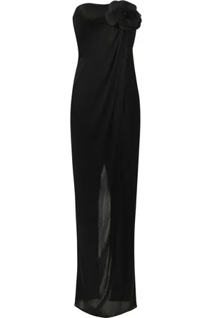Elisabetta Franchi Floral-appliqu?? jersey gown
