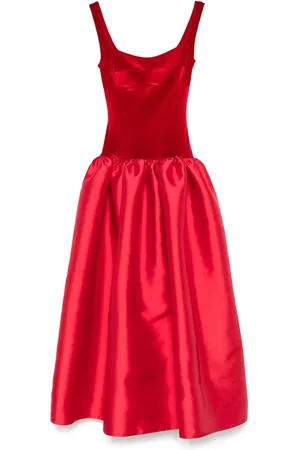 Atu Body Couture Velvet-panel gown