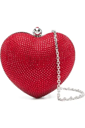 Mach & Mach Heart clutch bag