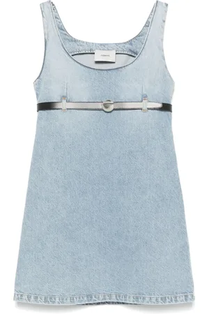 COPERNI Belted denim mini dress