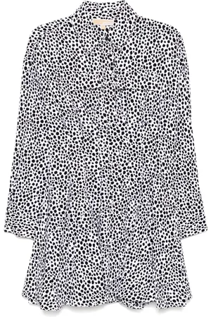 Michael Kors Printed pleated shirt dress