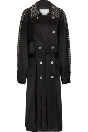 Paco rabanne Eyelet-detail trench coat