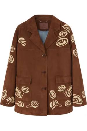 ERMANNO SCERVINO Single-breasted suede jacket