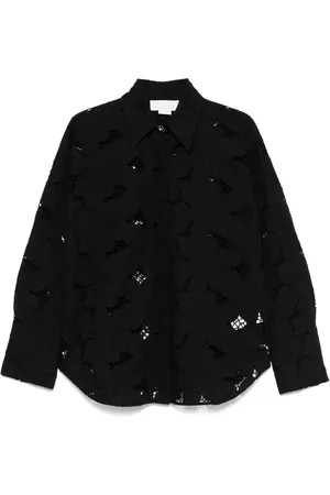 GENNY Floral-embroidered shirt
