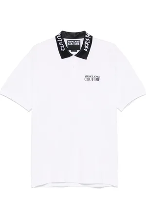 VERSACE Logobrush-collar polo shirt