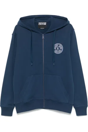 VERSACE Logo-embroidered hoodie