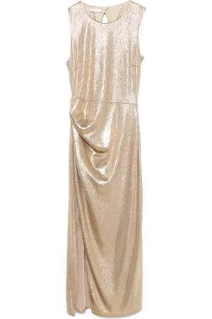 Patrizia Pepe Metallic-effect midi dress