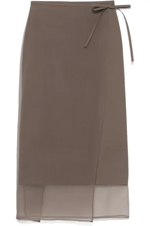 Brunello Cucinelli Wrap midi skirt