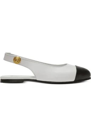 Balmain Two-tone leather ballet flats