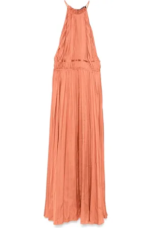 Maje Pliss??-effect maxi dress