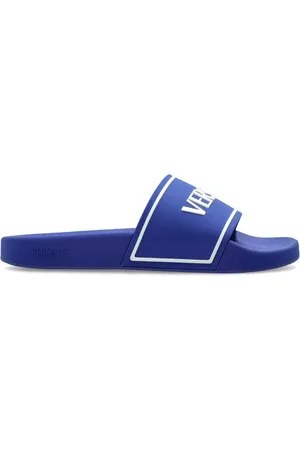 VERSACE Logo-embossed slides