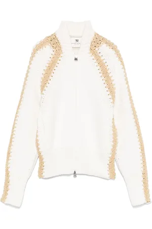 ERMANNO SCERVINO Raffia-details cotton cardigan