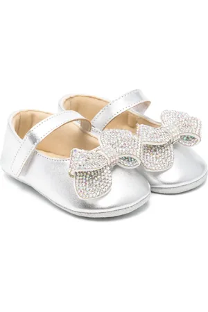 Babywalker Crystal-bow ballet flats