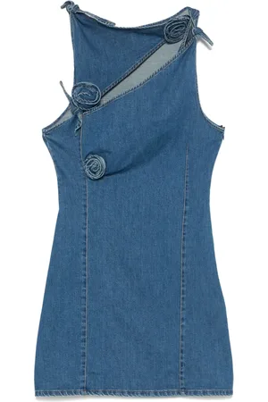 COPERNI Asymmetric flower-detail mini dress